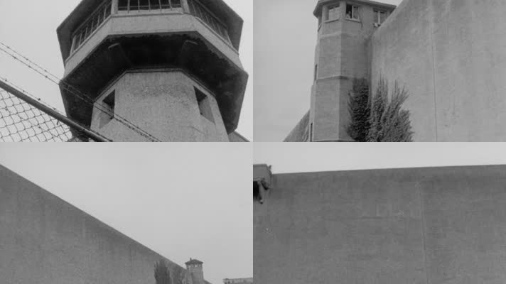 60年代监狱牢房围墙高墙角楼瞭望哨所