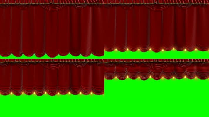 舞台开幕拉开帷幔落