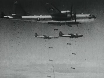 美国朝鲜战争 美国飞机大炮轰炸朝鲜 抗美