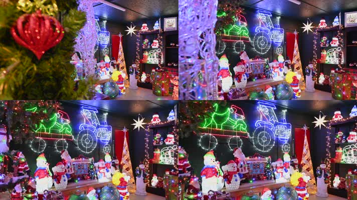 彩灯节日氛围圣诞节礼物