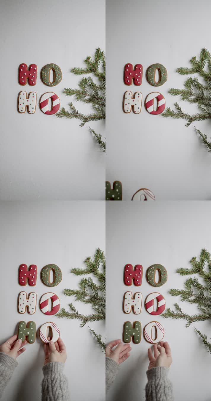 圣诞节装饰松树字母ho