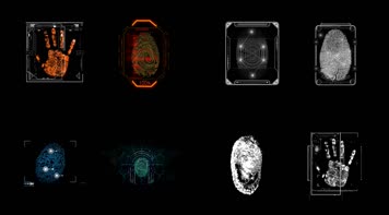 hud指纹扫描识别科技智能元素17组 hud指纹扫描识别科技智能元素17组