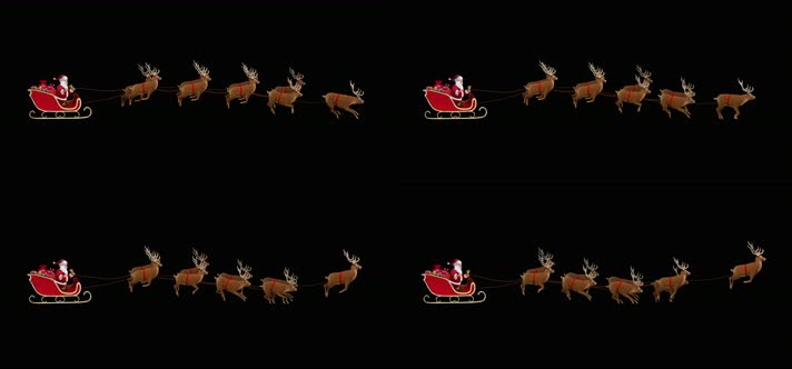 圣诞老人和驯鹿车（带通道）