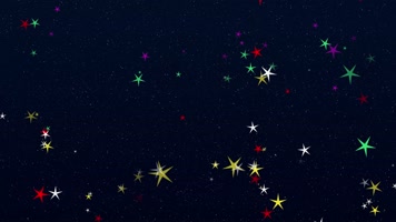 七彩星星运动跳舞背景片头片尾