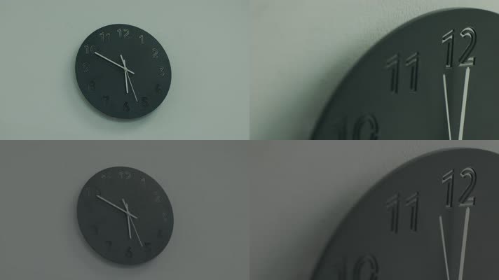 时钟全景特写多角度镜头