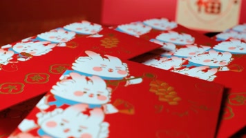 龙年过年新年红包特写春节节日喜庆素材 龙年过年新年红包特写春节节日喜庆素材