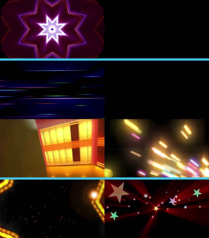 霓虹灯光时尚栏目转场6组【透明通道】