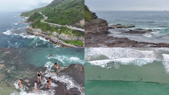 航拍澳大利亚南太平洋风光(4K)