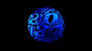 2024龙年祥云年标五彩透明通道