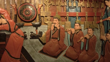 4K荆州博物馆古代壁画雕刻壁画