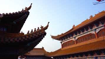 4K古风寺庙古建筑中式建筑