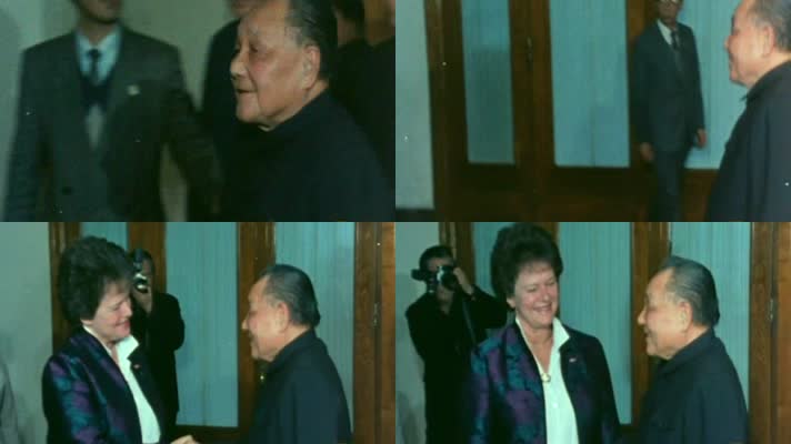 1988年 邓小平会见挪威首相布伦特兰夫人