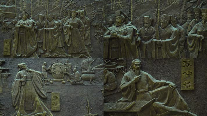 南阳博物馆历史名人壁画雕刻