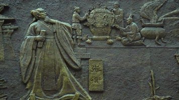 南阳博物馆历史名人壁画雕刻