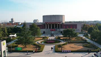 山东枣庄 台儿庄战役 纪念馆 航拍台儿庄 台