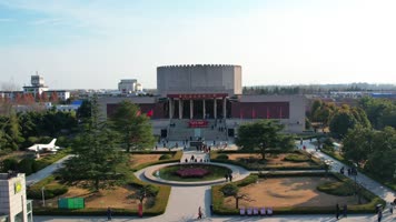 山东枣庄 台儿庄战役 纪念馆 航拍台儿庄 台