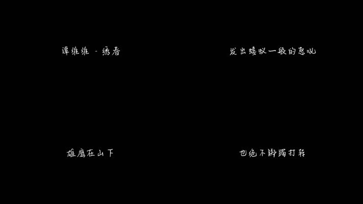 谭维维 - 绣春（1080P）