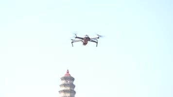 大疆无人机 御3 无人机操作 起飞 螺旋桨 四