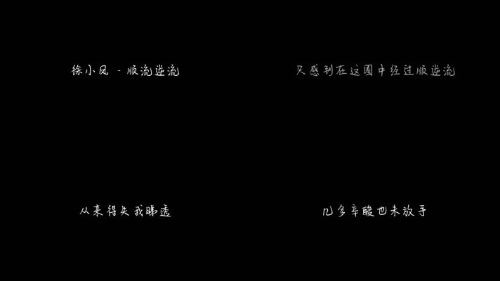 徐小凤 - 顺流逆流（1080P）