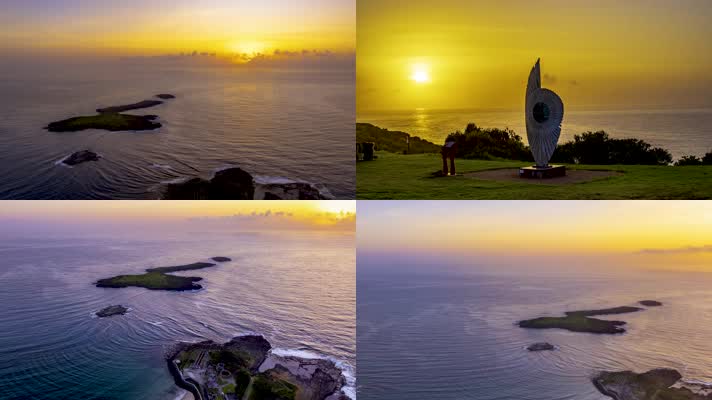 南太平洋卧龙岗市日出延时