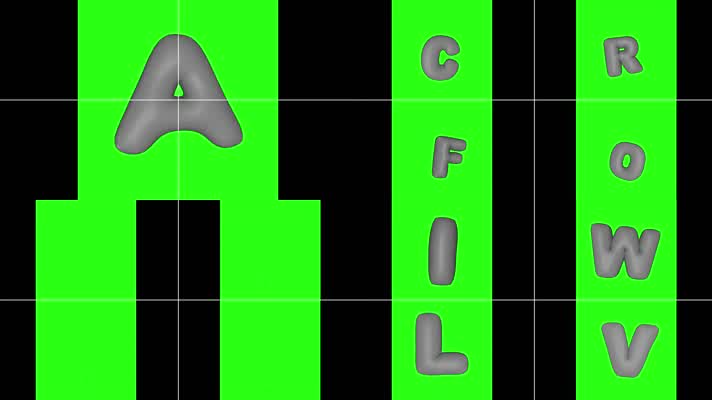 绿幕抠像气摸字母