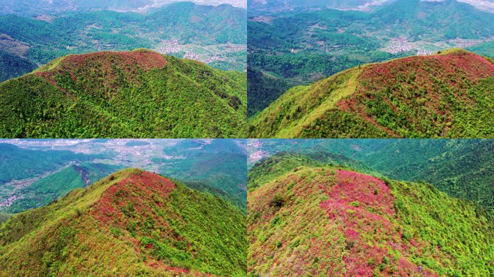 浙江三门皇戏梁，自然风光，风车天路，航拍