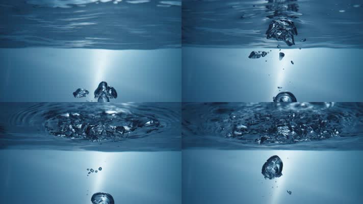 纯净水自来水淡水资源水花波浪升格慢镜头