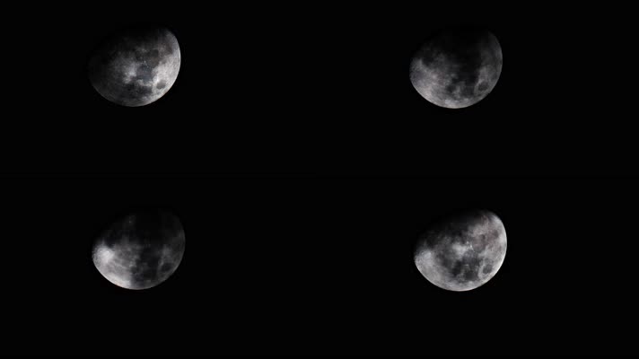 月亮月球夜晚天空皎洁明月长焦特写延时摄影