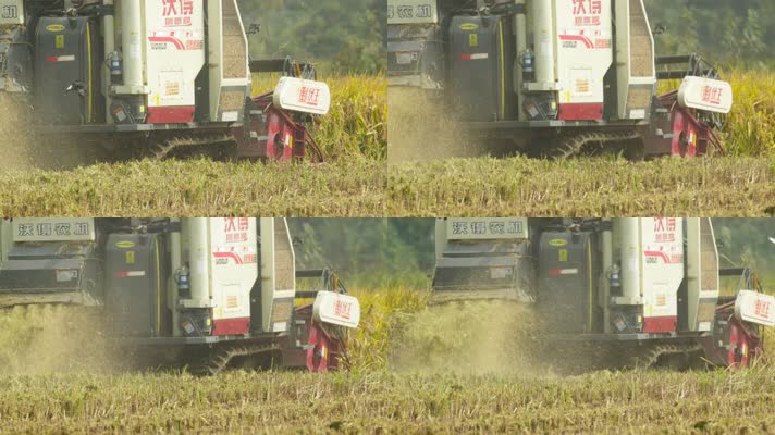 收割机农用机械化农业收稻机丰收