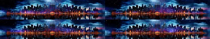 0425 (3)8K舞台城市夜景视频背景