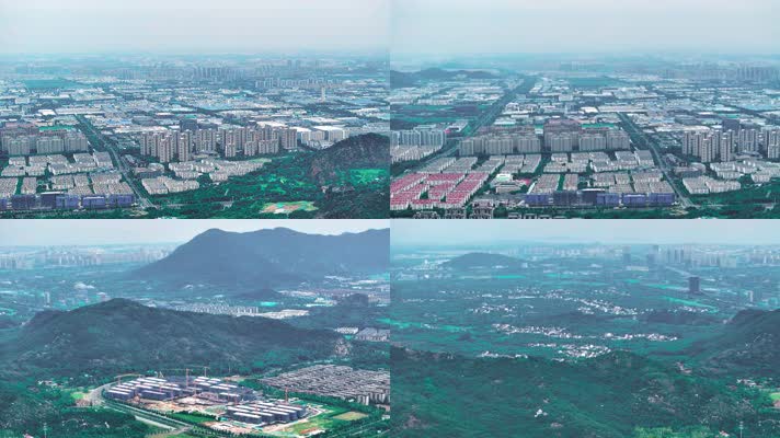 4K无人机航拍苏州吴淞区城市唯美风光