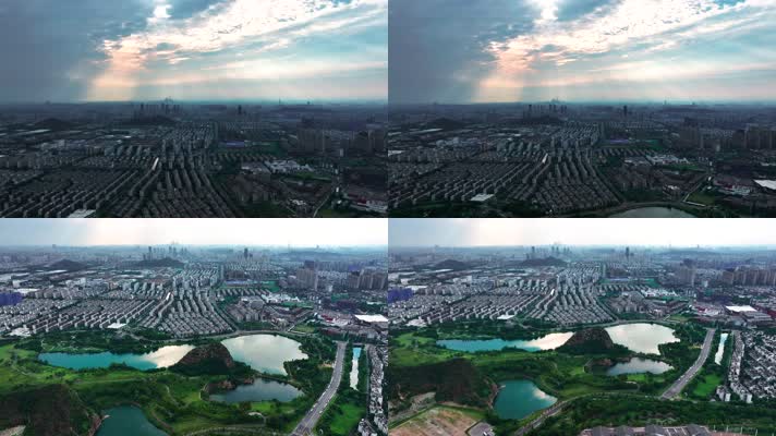 4K无人机航拍苏州吴淞区天平山景区风光