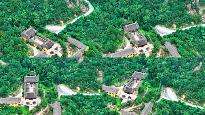 4K无人机航拍苏州吴淞区天平山景点美景