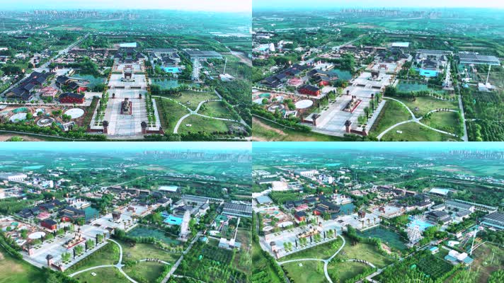 4K无人机航拍陕西西安富平县城市无限风光