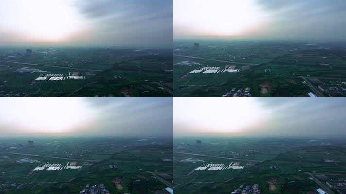 4K无人机航拍陕西西安富平县唯美城市风光