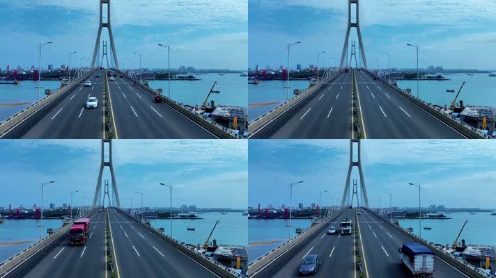  航拍 海南儋州洋浦大桥 