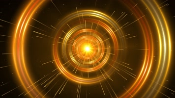 4K金色光圈隧道视频