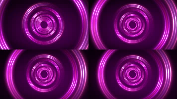 4K粉紫色光圈隧道视频2