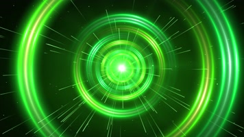 4K绿色光圈隧道视频