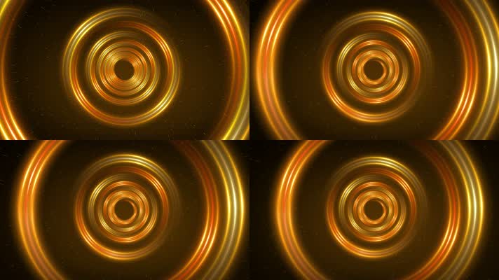 4K金色光圈隧道视频2