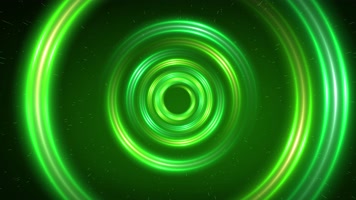 4K绿色光圈隧道视频2