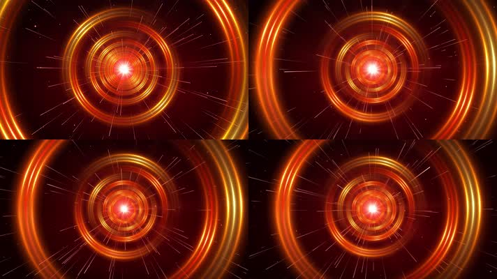 4K红色光圈隧道视频