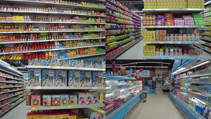 超市商场的生活商品视频