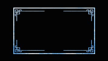 中国风蓝色星光4K照片框循环通道视频8款