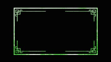 中国风绿色星光4K照片框循环通道视频8款