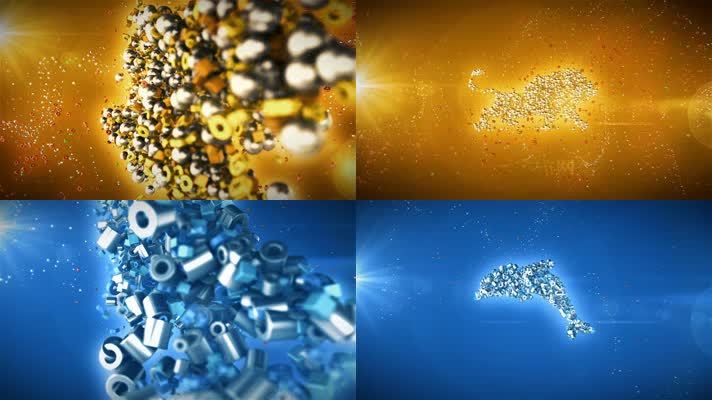 E3D金属元素汇聚LOGO