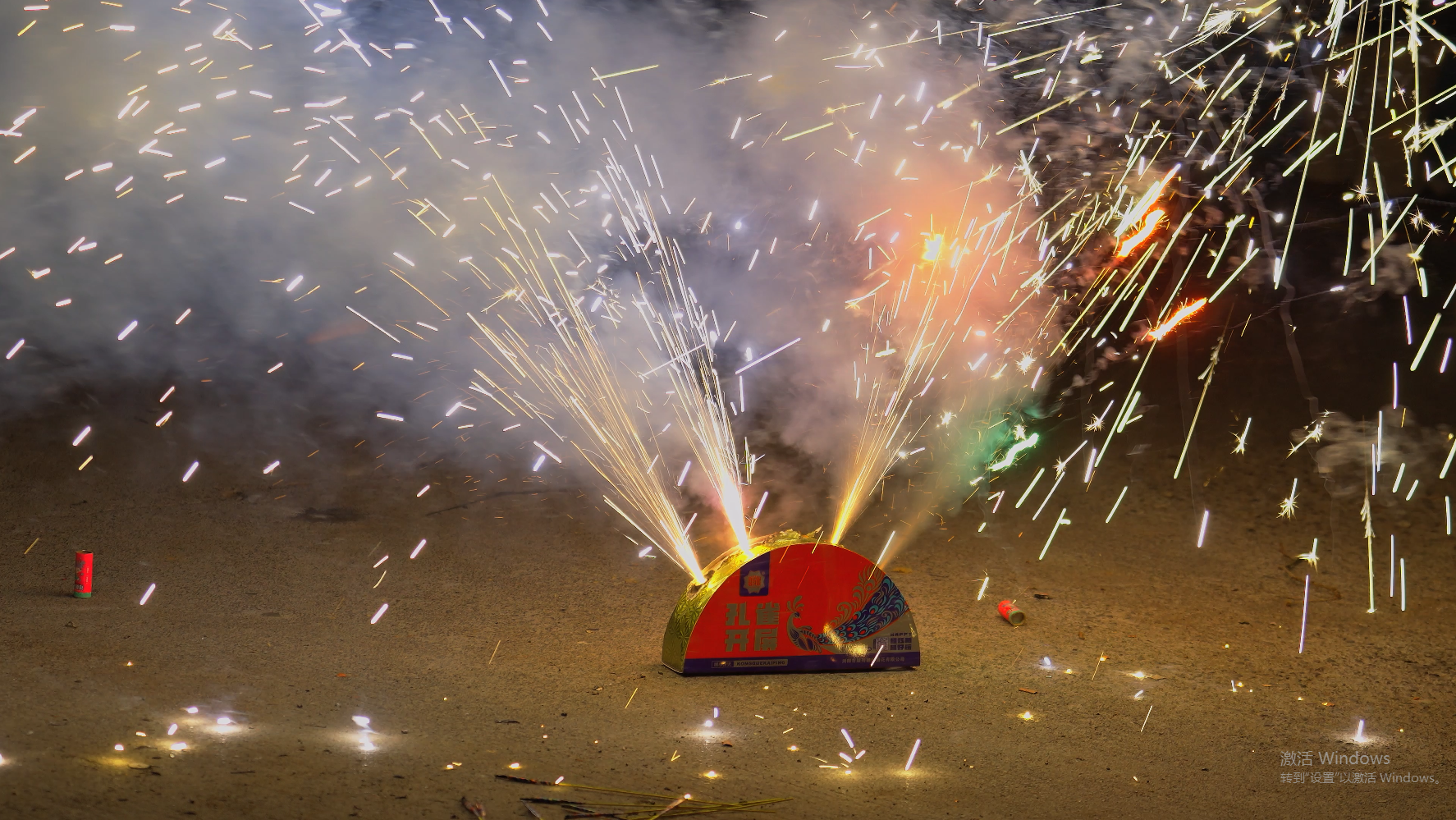 4K节日烟花实拍素材