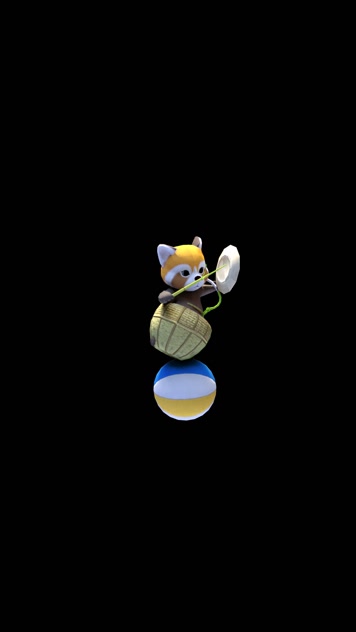 3D卡通小浣熊动画(带透明通道) 3D卡通小浣熊动画(带透明通道)