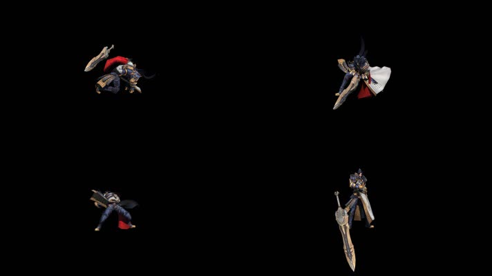 仙侠男侠客男主角出场动画3D 带透明通道