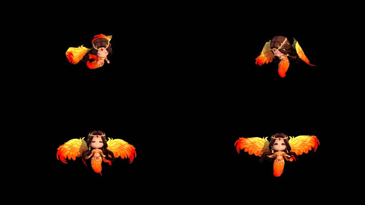 3D卡通小天使循环动画（带透明通道）